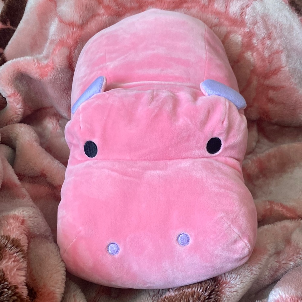 Mochipuni Pink Hippo 16'' Stuffed Plush